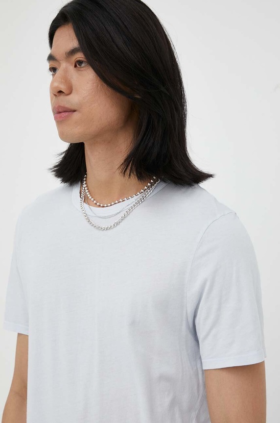 American Vintage pamut póló kék MDEV02A