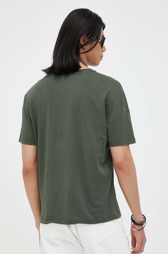 Odzież American Vintage t-shirt bawełniany MDEC02A zielony