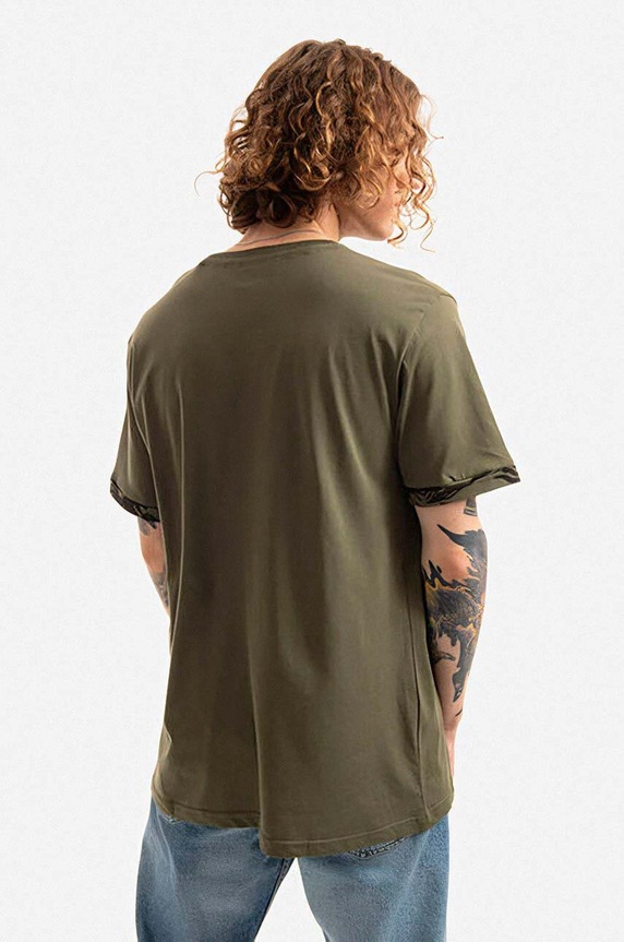 Bavlněné tričko Alpha Industries 106509.634 zelená AA00