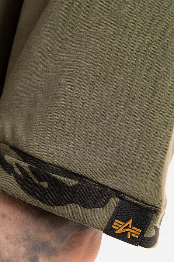 Bavlněné tričko Alpha Industries 106509.634 zelená