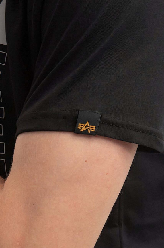 Alpha Industries t-shirt bawełniany 108510.285 czarny