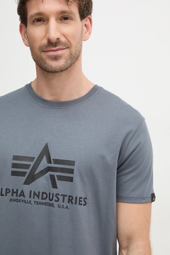 Alpha Industries t-shirt bawełniany Basic T-Shirt szary 100501.412