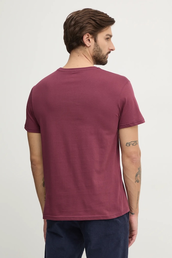 Ρούχα Βαμβακερό μπλουζάκι Alpha Industries 100501.184 μπορντό