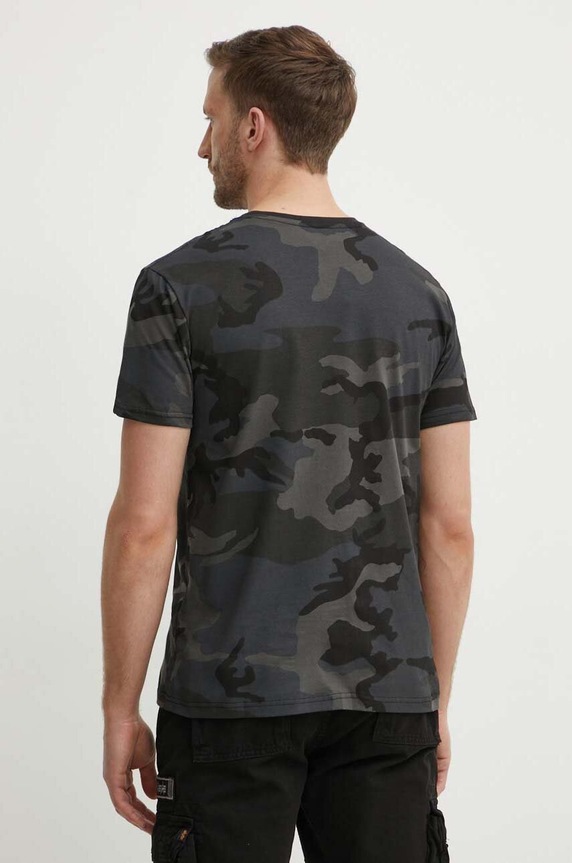 Ruházat Alpha Industries pamut póló Basic T-Shirt Camo 100501C.125 fekete