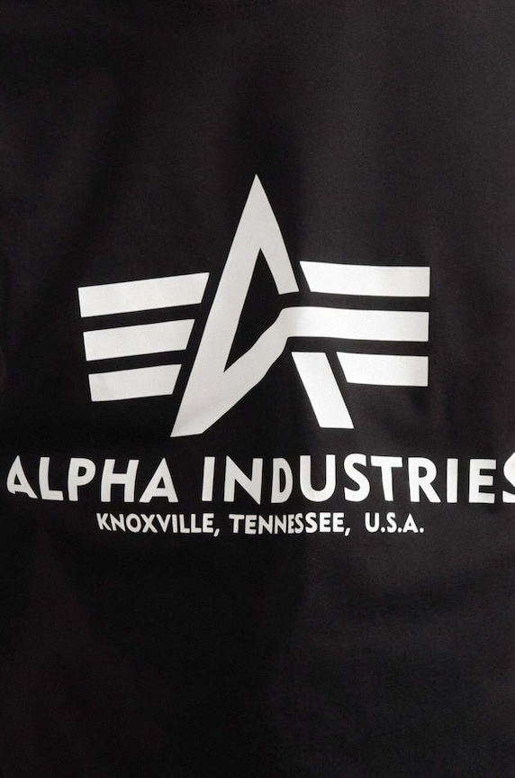 Pamučna majica Alpha Industries Basic T-Shirt crna 100501.03