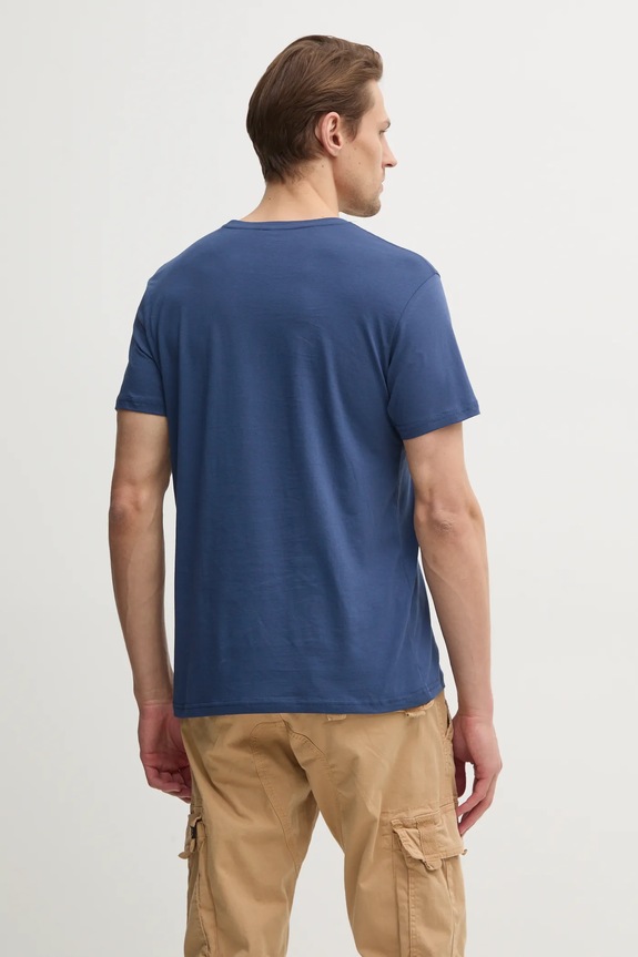 Oblečení Bavlněné tričko Alpha Industries Basic T Small Logo 188505.435 modrá