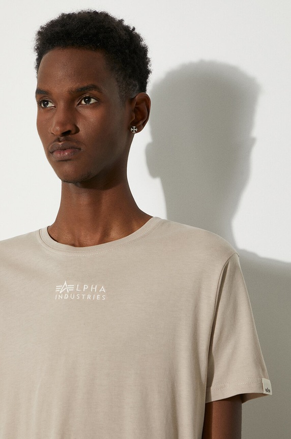Alpha Industries cotton t-shirt 118529.627 beige