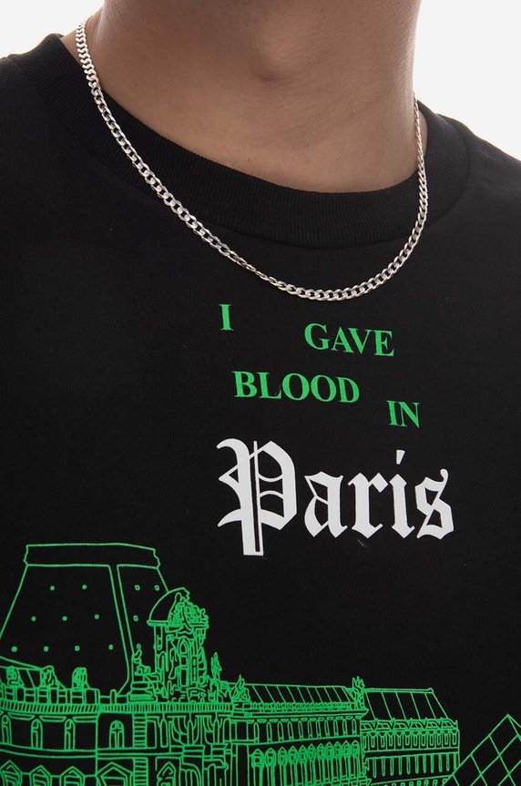 PLEASURES cotton T-shirt Blood T-shirt P23SP050 black AA00