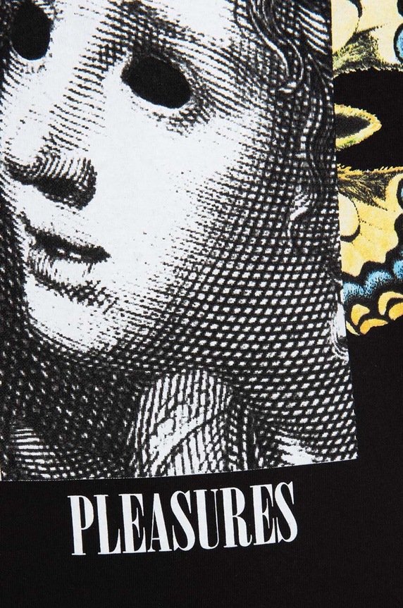 PLEASURES cotton T-shirt Mistakes T-shirt black P23SP057