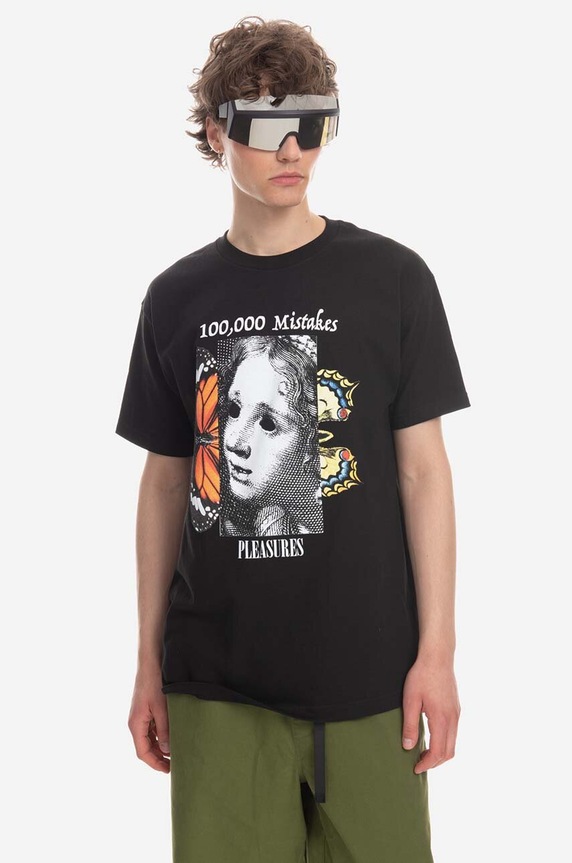 PLEASURES cotton T-shirt Mistakes T-shirt P23SP057
