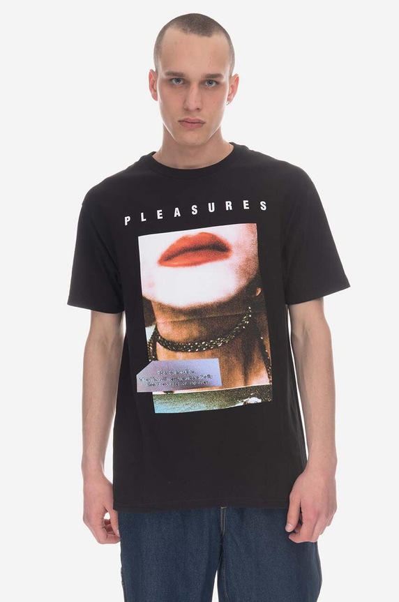 PLEASURES cotton T-shirt Poop Connection T-shirt P23SP058