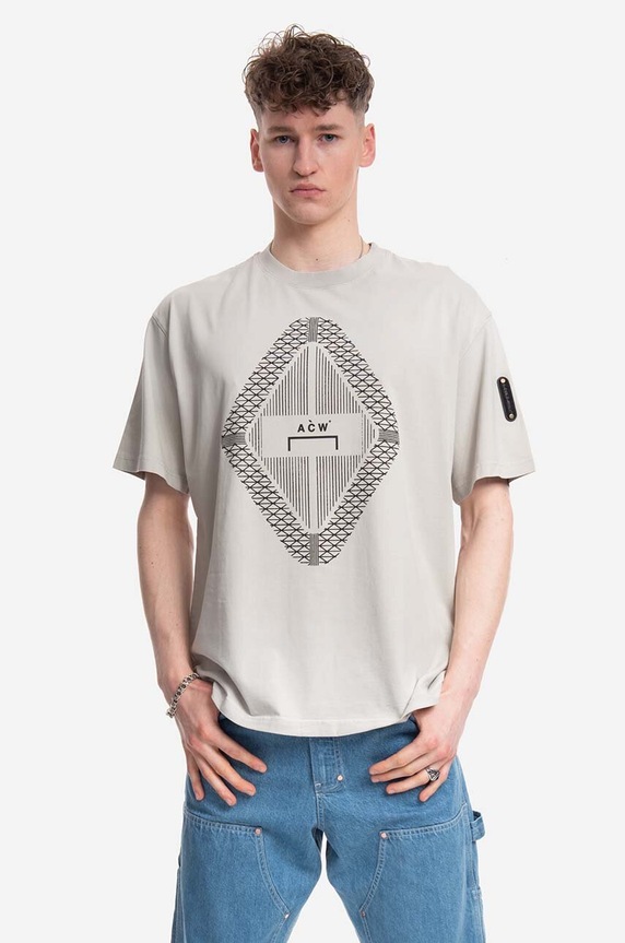 A-COLD-WALL* tricou din bumbac Gradient print gri ACWMTS133