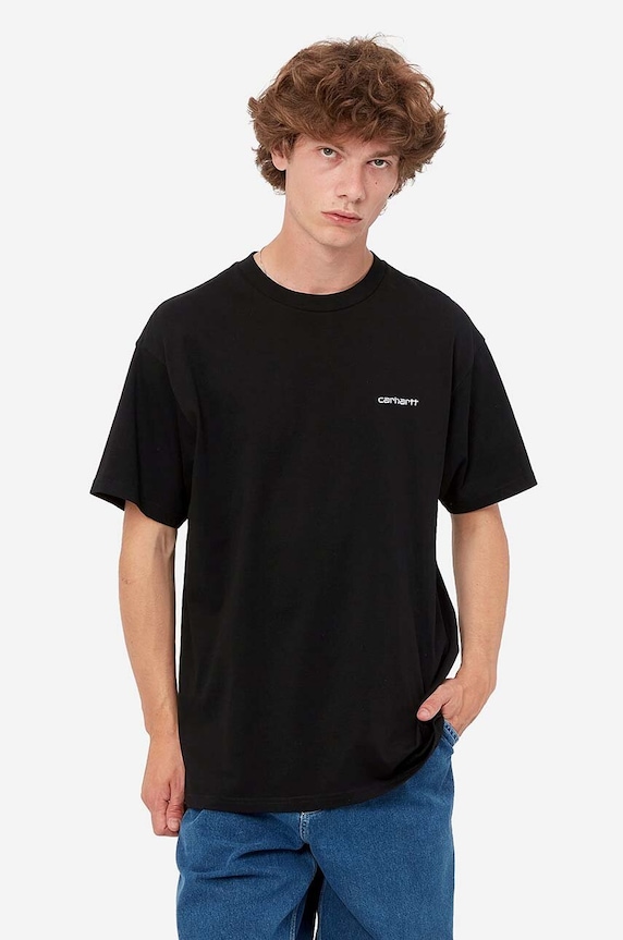 Carhartt WIP cotton T-shirt Script Embroidery cotton black I030435