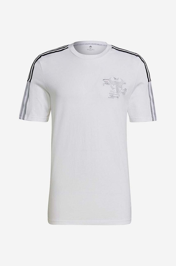 adidas t-shirt in cotone Bluza adidas REAL CNY TEE GL0041 regolare bianco GL0041