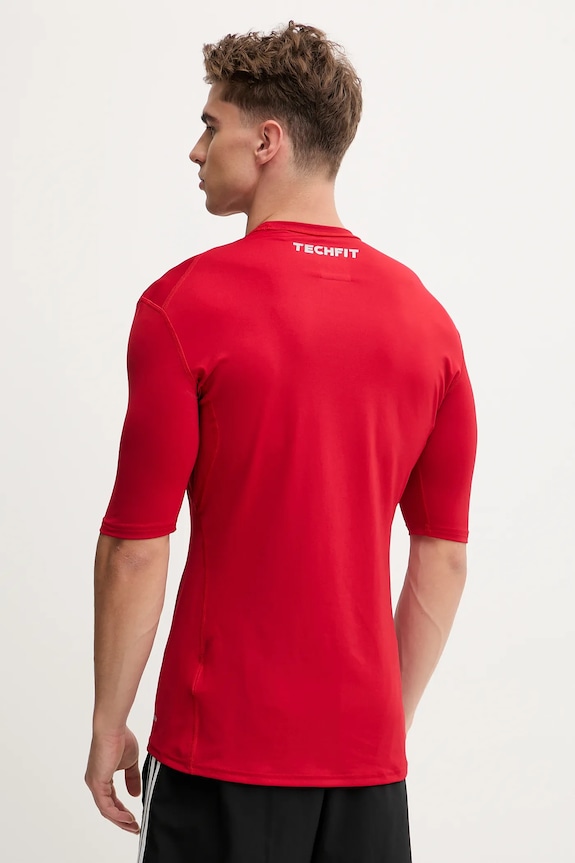 Ρούχα Μπλουζάκι προπόνησης adidas TECHFIT BASE D82089 κόκκινο