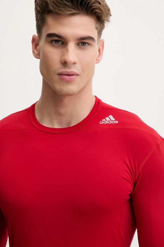 Μπλουζάκι προπόνησης adidas TECHFIT BASE κόκκινο D82089
