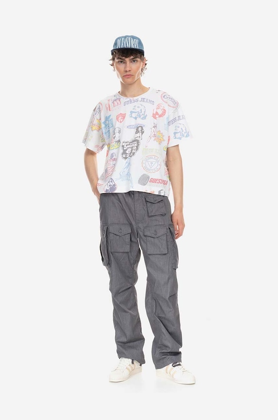 Guess tricou din bumbac Aop Tee cu modele alb M3GI06.KBB50