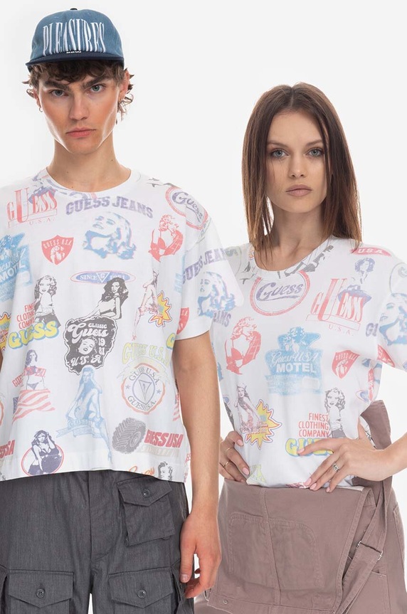 Guess tricou din bumbac Aop Tee M3GI06.KBB50