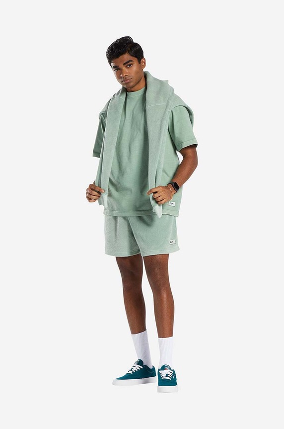 Odzież Reebok Classic t-shirt bawełniany Natural Dye HR5103 zielony