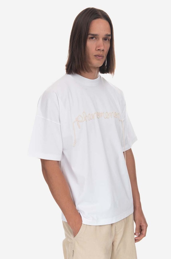 Phenomenon t-shirt bawełniany x MCM bawełna biały MHTDSJA02WT