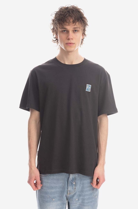 Filling Pieces t-shirt in cotone Tee Lux semplice marrone 88113731268