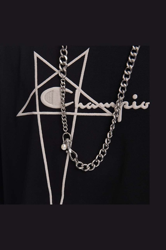 Champion T-shirt Rick Owens x Champion Tommy black CM02C9229