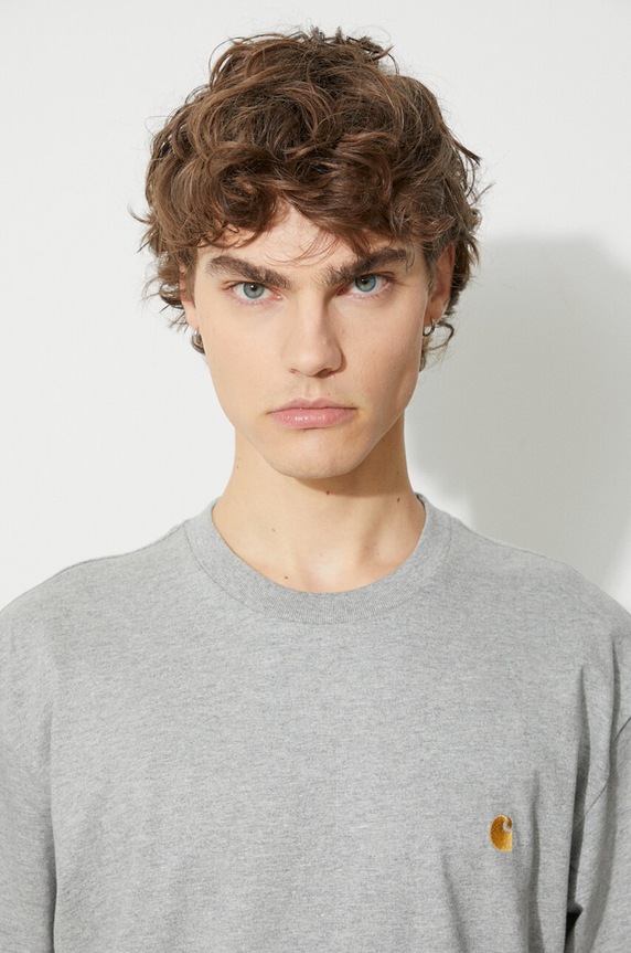 Бавовняна футболка Carhartt WIP I026391.00MXX сірий
