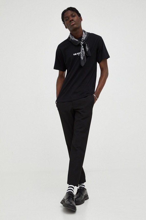 Majica kratkih rukava The Kooples HTSC21006K crna AA00