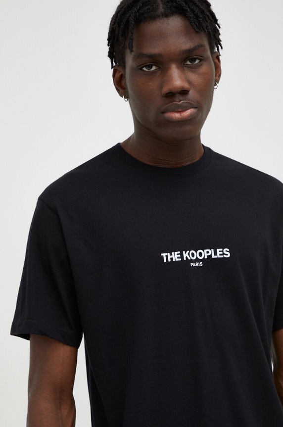 Majica kratkih rukava The Kooples crna HTSC21006K