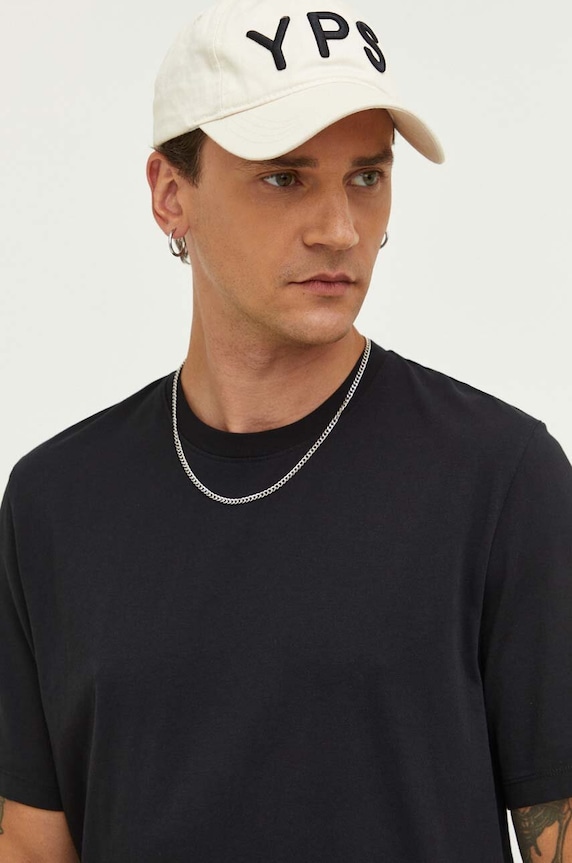 Samsoe Samsoe t-shirt bawełniany czarny M10000001