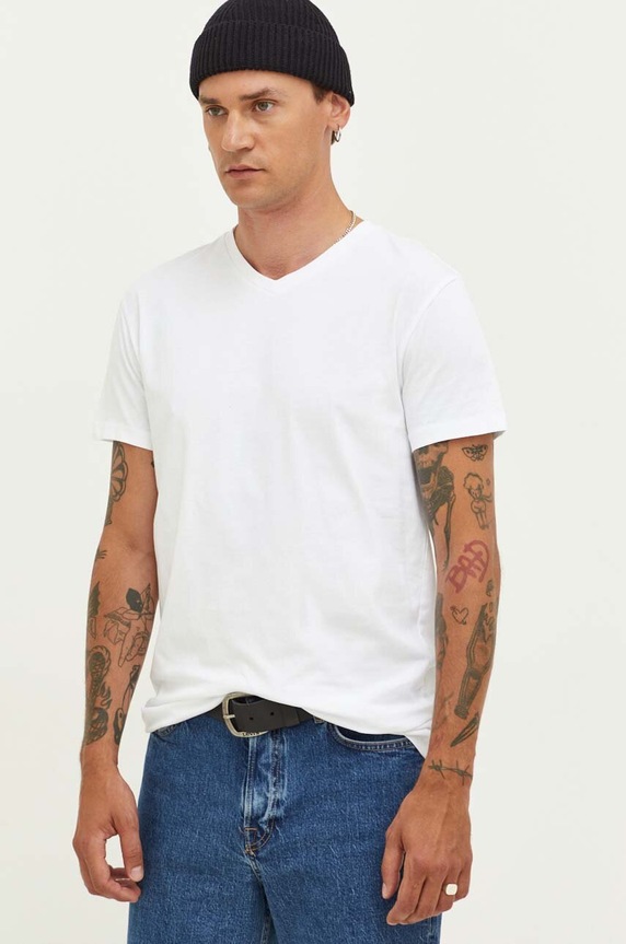 Samsoe Samsoe t-shirt bawełniany bawełna biały M00012307