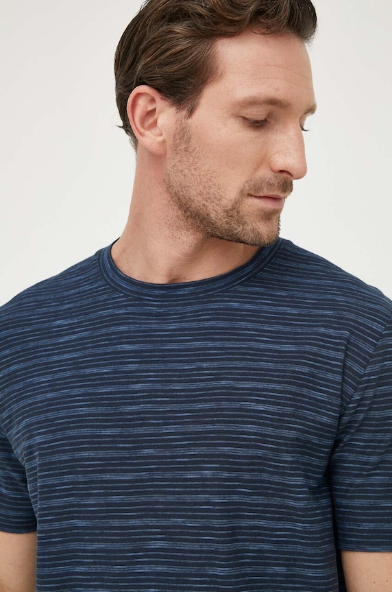 Marc O'Polo t-shirt bawełniany granatowy M22218651040