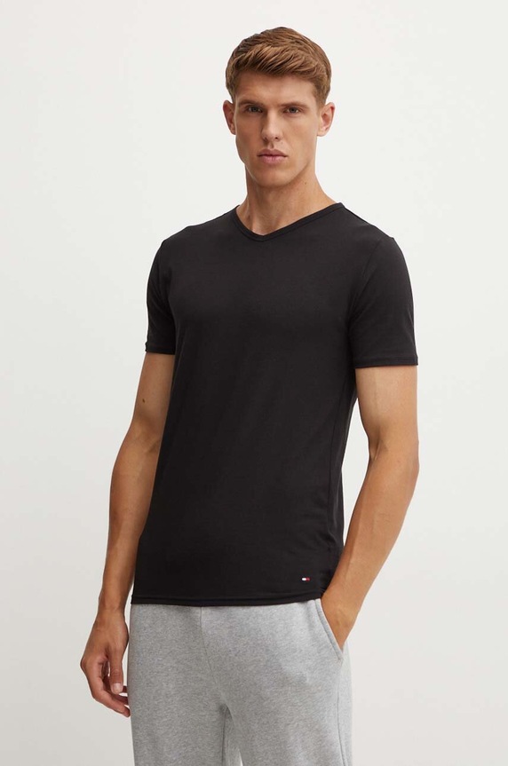 Bavlnené tričko Tommy Hilfiger 3-pak UM0UM03137 sivá AA00