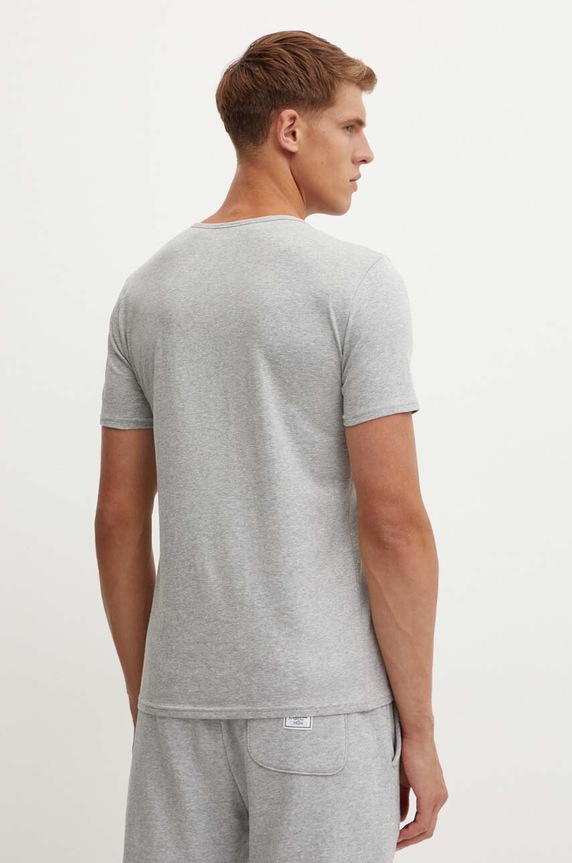 Bavlnené tričko Tommy Hilfiger 3-pak sivá UM0UM03137