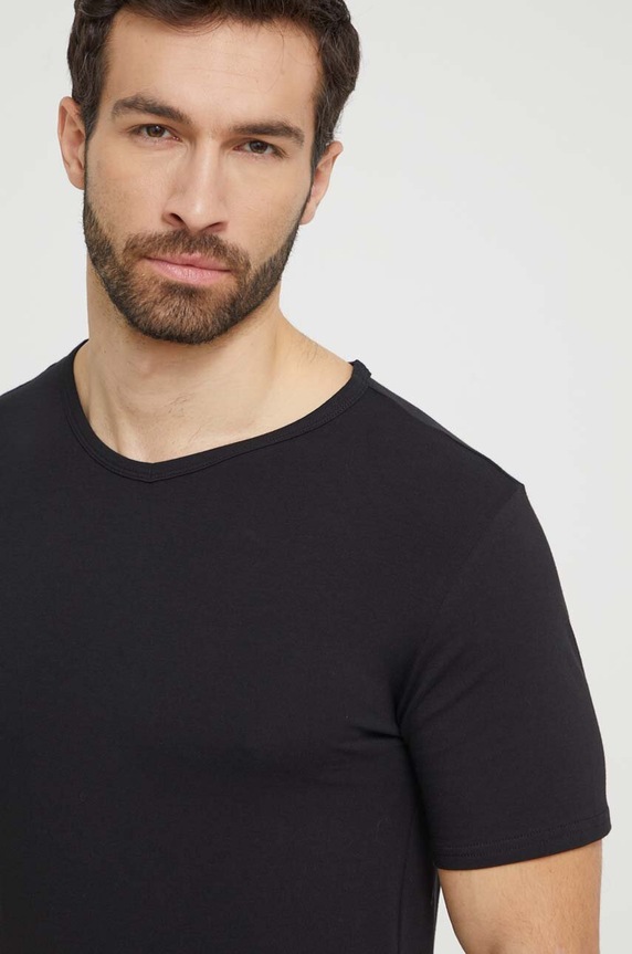Bavlněné tričko Tommy Hilfiger 3-pack UM0UM03137 černá AA00