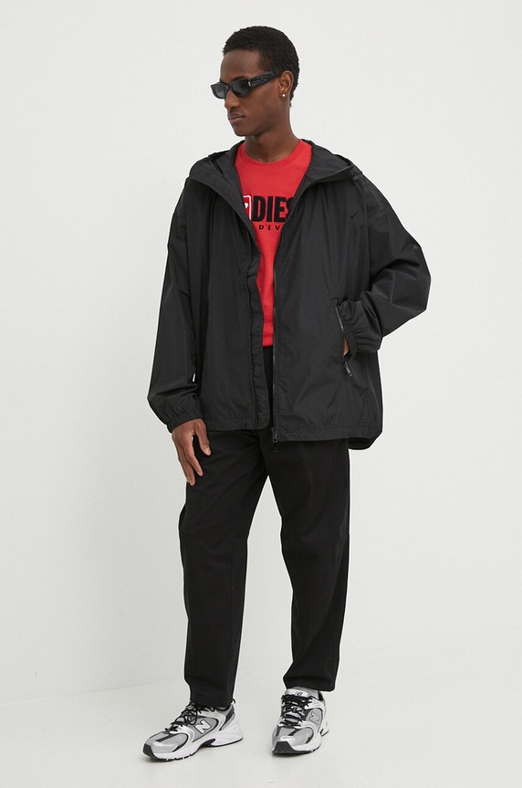 Diesel tricou din bumbac A03766.0GRAI rosu AA00