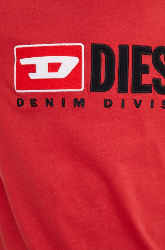Diesel tricou din bumbac A03766.0GRAI rosu
