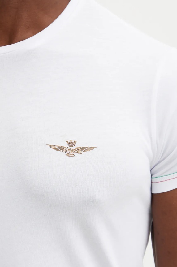Tričko Aeronautica Militare AM1UTI003 biela