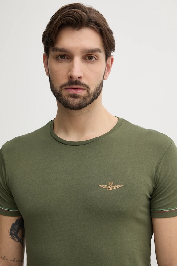 Tričko Aeronautica Militare zelená AM1UTI003