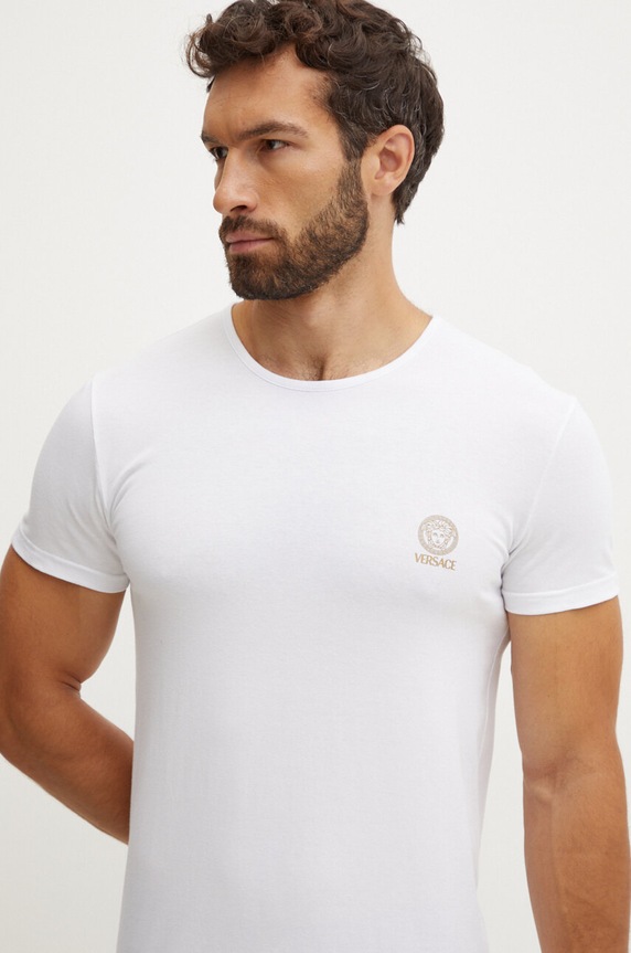 Oblečenie Tričko Versace 2-pak AU10193.1A10011 biela