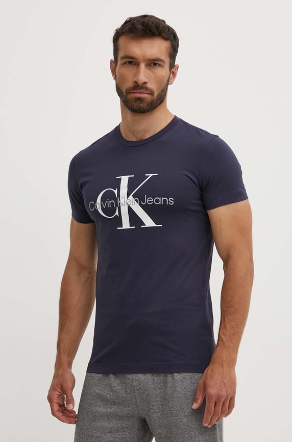Calvin Klein Jeans t-shirt in cotone J30J320935 blu navy AA00