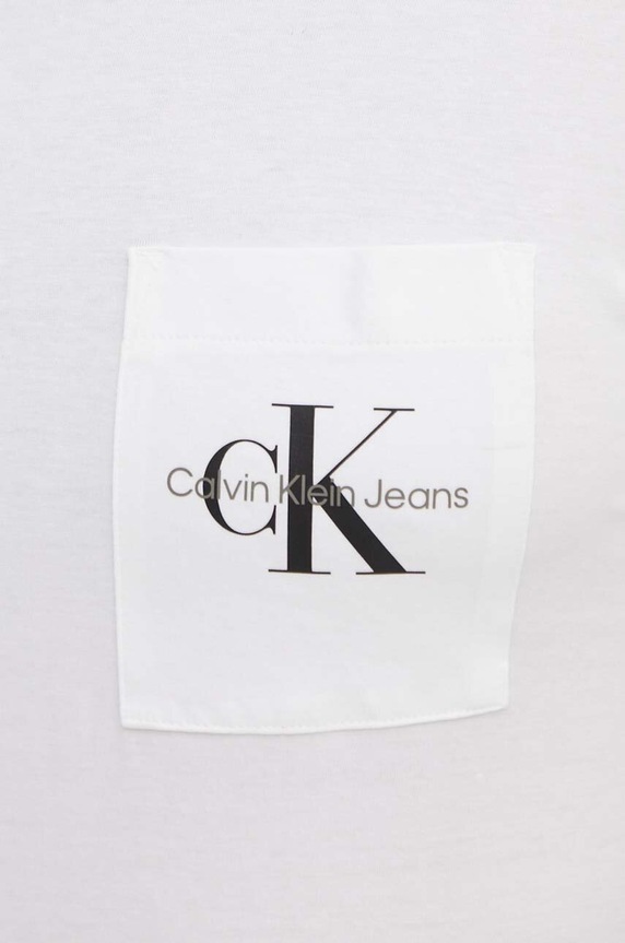 Bavlnené tričko Calvin Klein Jeans biela J30J320936
