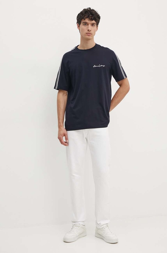 Bavlnené tričko Armani Exchange 8NZTSG.ZJ9AZ.NOS tmavomodrá AA00