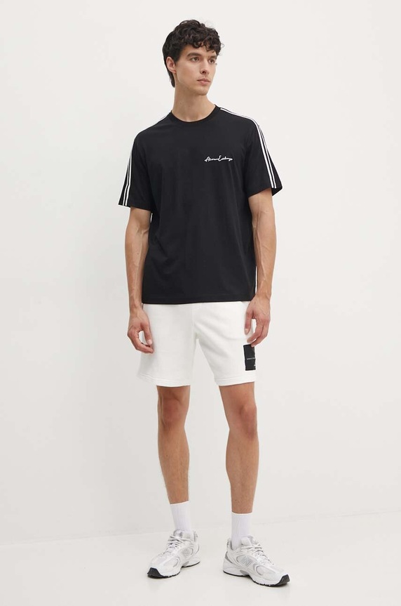 Pamučna majica Armani Exchange 8NZTSG.ZJ9AZ.NOS crna AA00