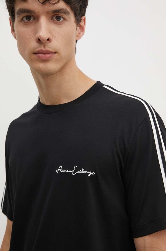 Pamučna majica Armani Exchange crna 8NZTSG.ZJ9AZ.NOS