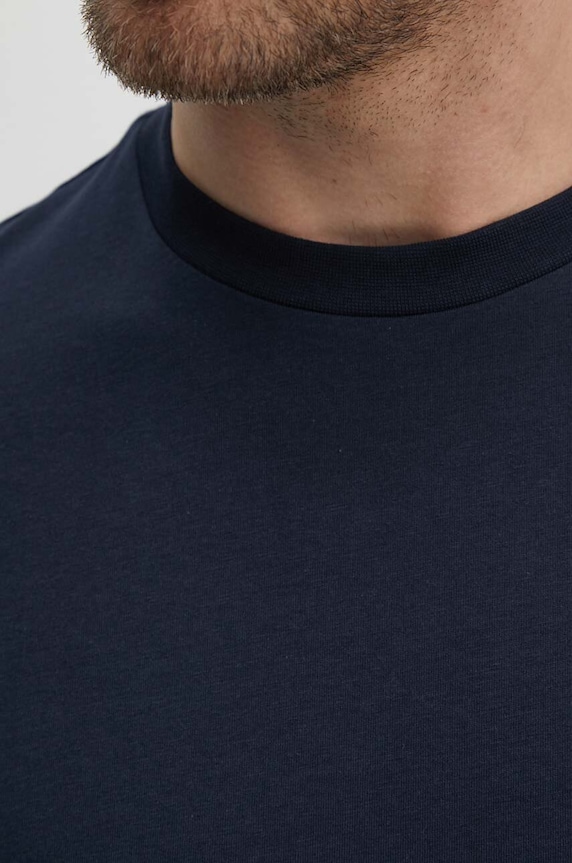 Bavlněné tričko BOSS 50468972 námořnická modř