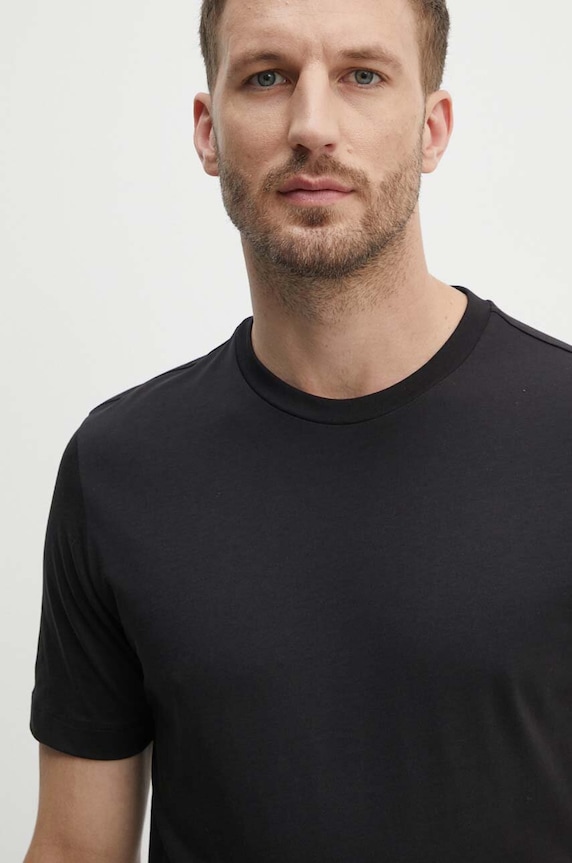 BOSS t-shirt bawełniany czarny 50468972