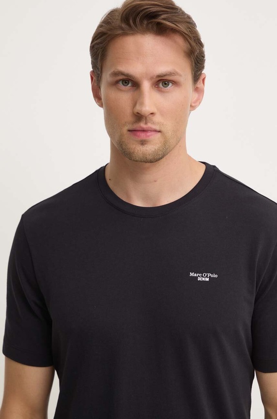 Βαμβακερό μπλουζάκι Marc O'Polo DENIM μαύρο 5000006274