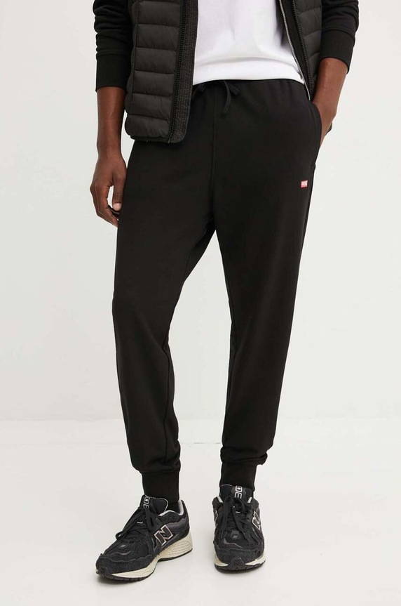 Diesel pantaloni de trening P-TARGA-K1 tricotaj negru A14829.0HAYT