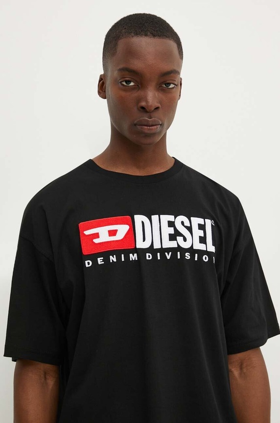 Diesel t-shirt in cotone T-BOXT-DIV nero A14943.0GRAI